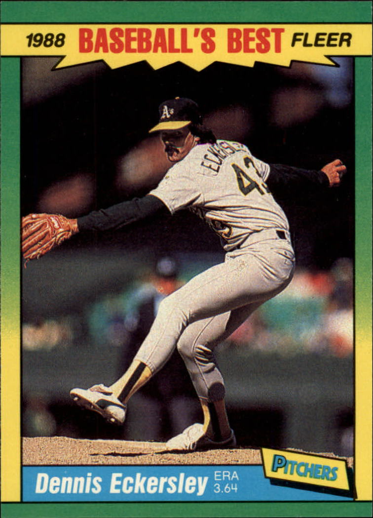 1988 Fleer Sluggers/Pitchers Baseball Cards    013      Dennis Eckersley